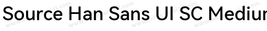 Source Han Sans UI SC Medium字体转换